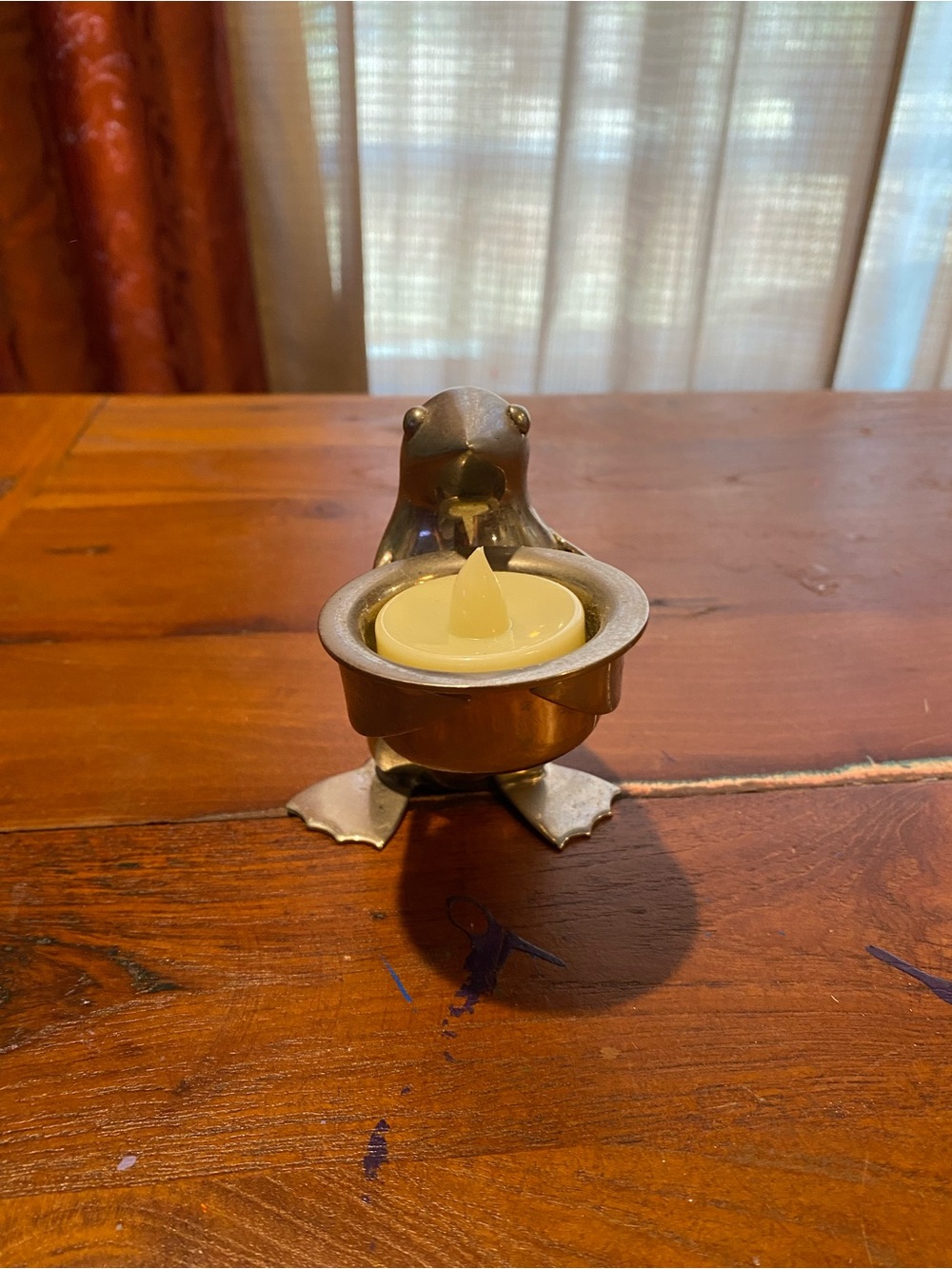 Silver Played Penguin Tea Light Holder - Restoration Hardware